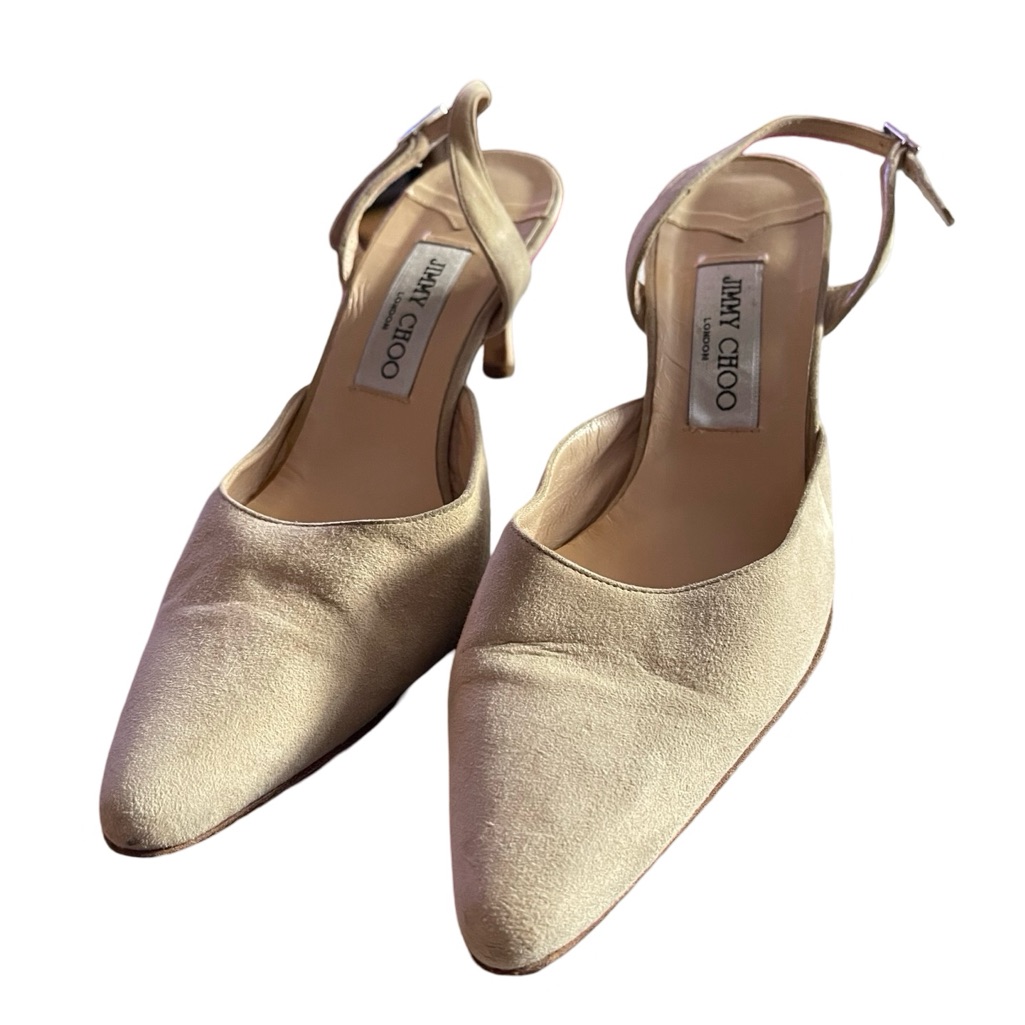 Jimmy Choo Women's Erin 60 Suede Slingback Pumps. Lightly Worn Great Condition